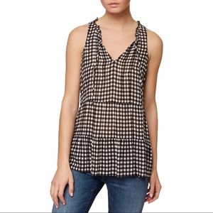 Nwot Sanctuary Gingham Tiered Shell Tank